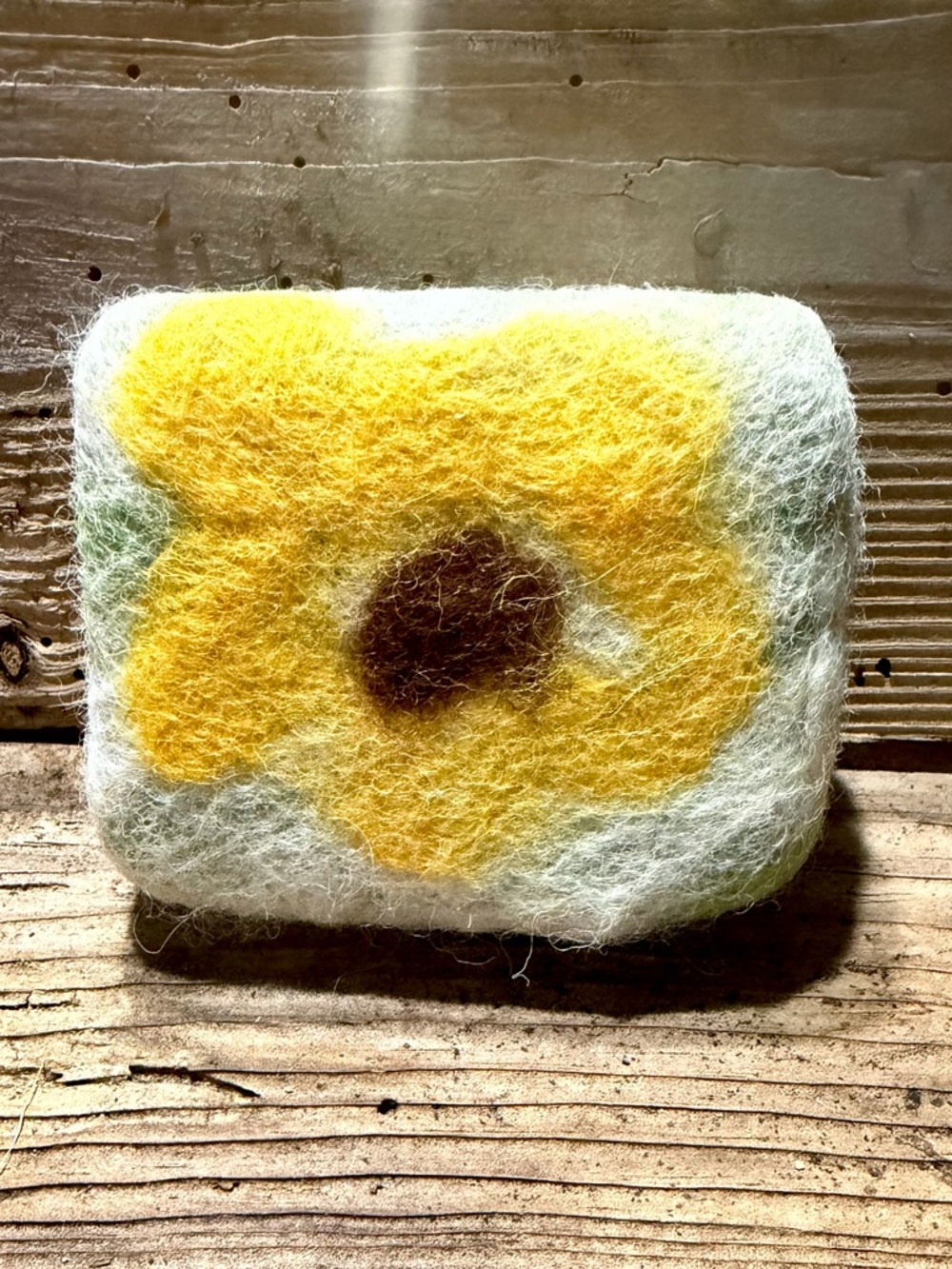 Amish Soap in
Hand-felted Scrubby